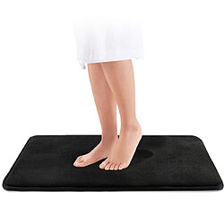 LUUCOZK Tapis de bain antidérapants absorbants à séchage rapide pour salle de bain - Noir-40 x 60cm