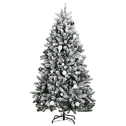 Avis vidaXL Sapin de Noël artificiel articulé 300 LED et boules 180 cm