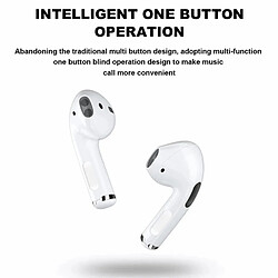 Acheter GUPBOO Mini casque Bluetooth Pro 4 TWS avec Air Pods Étuis en silicone Écouteurs intra-auriculaires sans fil Casque stéréo Casque de musique avec micro