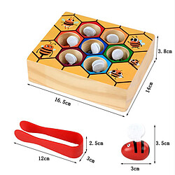 Avis Universal Clip pour enfant Ruche intelligente Couleur Jouet cognitif Bois Précoce Montessori Enfance Jouet éducatif Petite abeille | Puzzle (jaune)