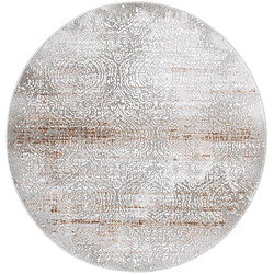 Hadorn Tapis 160x160 gris beige Davos Charme