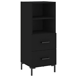 Maison Chic Buffet,Meuble de Rangement,commode pour salon,Cuisine Noir 34,5x34x180 cm Bois d'ingénierie -MN78443 pas cher