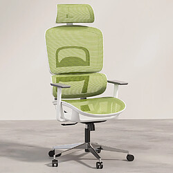 ICONIK INTERIOR Chaise de bureau ergonomique avec roulettes et accoudoirs - Keys Vert