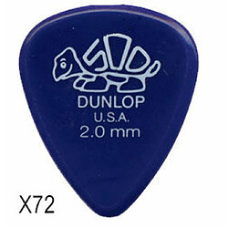 41R200 Delrin extra dur 2mm Sachet de 72 Dunlop