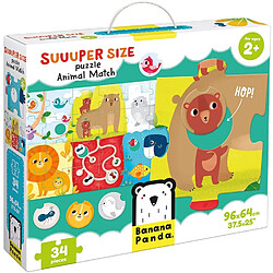 Puzzle Banana Panda - Suuper Size - Animal Match - Puzzle géant & Activité d'attriion pour Les Enfants à partir de 2 Ans 