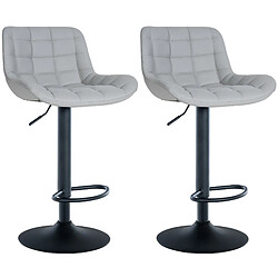 Non Lot de 2 tabourets de bar Tover simili cuir