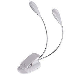 Avis 8 led musique stand lumière musique score lampe clip-on lecture lumière blanc