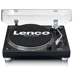 Lenco Platine à entraînement direct avec encodage USB/PC L-3809BK Noir-Argent