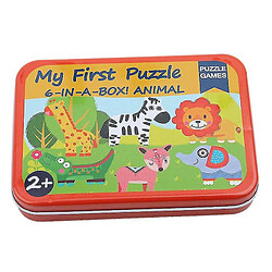 Universal 1 dessin animé animaux puzzle planche cerveau teaser clips couteaux bois puzzle jouets éducatifs pour la petite enfance