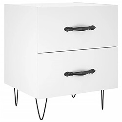 Acheter vidaXL Tables de chevet 2 pcs blanc 40x35x47,5 cm bois d’ingénierie