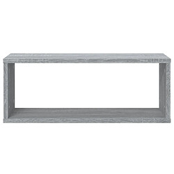 Avis vidaXL Étagères murales cube 2 pcs Sonoma gris 60x15x23 cm Bois