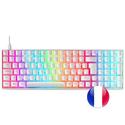 Mars Gaming MKULTRA clavier USB AZERTY Français Blanc