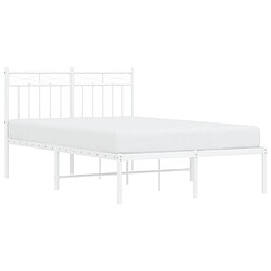 Avis Maison Chic Lit adulte - Cadre de lit métal avec tête de lit pour chambre blanc 120x200 cm -MN92761