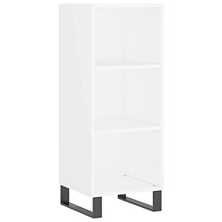 Maison Chic Buffet,Meuble de Rangement,commode pour salon,Cuisine blanc 34,5x32,5x90 cm bois d'ingénierie -MN90197