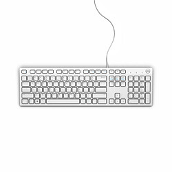 DELL KB216 clavier USB QWERTY US International Blanc