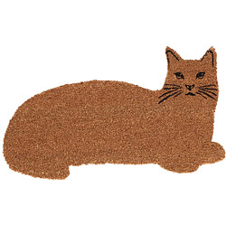 Esschert Design Paillasson en fibre de coco animal Chat.