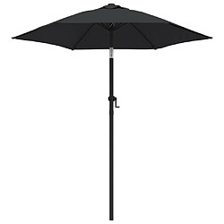 vidaXL Parasol Noir 200x224 cm Aluminium