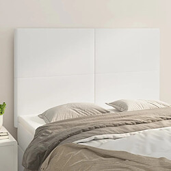 vidaXL Têtes de lit 4 pcs Blanc 72x5x78/88 cm Similicuir 