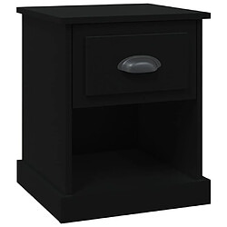 vidaXL Table de chevet noir 39x39x47,5 cm bois d’ingénierie