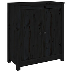 vidaXL Buffet noir 70x35x80 cm bois massif de pin