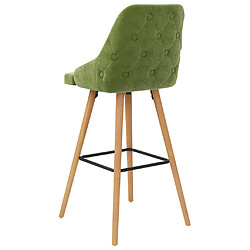 Acheter vidaXL Tabourets de bar lot de 2 vert clair velours