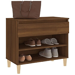 Avis vidaXL Armoire à chaussures Chêne marron 70x36x60 cm Bois d'ingénierie