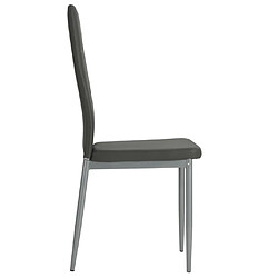 Avis Decoshop26 Lot de 2 chaises de salle à manger cuisine design moderne synthétique gris CDS020574