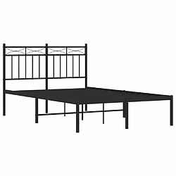 Acheter Maison Chic Lit adulte - Cadre de lit métal avec tête de lit,Structure du lit Contemporain pour chambre noir 120x190 cm -MN45997