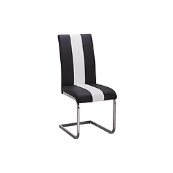 Acheter Vente-Unique Lot de 4 Chaises en simili TRINITY de Pascal MORABITO - Simili - Noir & blanc