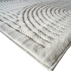 Avis Thedecofactory NEW AGE DECO - Tapis moderne motif arc en ciel en relief crème 195x275