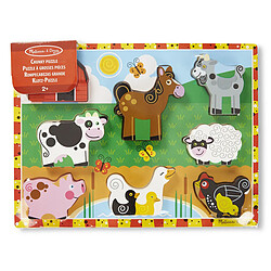 Melissa & Doug Puzzle à Grosses Pièces en Bois - Animaux de Ferme