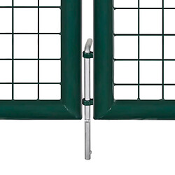 Acheter vidaXL Portail de clôture Acier 306x175 cm Vert