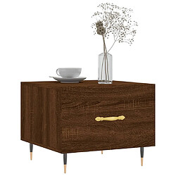 Avis Maison Chic Table basse,Table Console Table d'appoint, Table pour salon Chêne marron 50x50x40 cm Bois d'ingénierie -MN92412