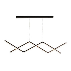 Universalis Type Double S Pendant infiniment dimmable, réglable avec télécommande Black Long Pendant pour le salon, salle à manger