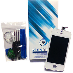 Ecran complet pour iPod touch 5 blanc vitre tactile + ecran LCD sur chassis + outils - Visiodirect -