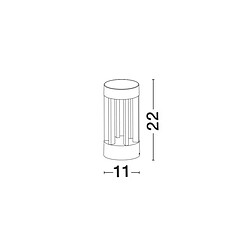 Avis NOVA LUCE potelet Lumineuse e DEVORA Gris Foncé LED 8 W H-