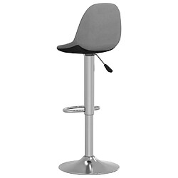 Acheter vidaXL Tabourets de bar lot de 2 gris tissu