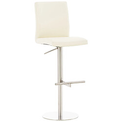 Non Tabouret de bar Cadiz simili cuir acier inoxydable