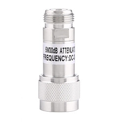 Acheter Wewoo Atténuateur de gain de fréquence argent 5W 30dBi N femelle à N mâle DC-13GHz