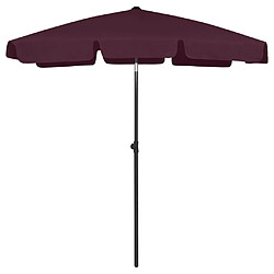 vidaXL Parasol de plage rouge bordeaux 180x120 cm