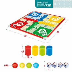 Color Baby Jeu de petit chevaux et de l'oie Colorbaby 32 x 32 x 1 cm (25 Pièces) (6 Unités) pas cher