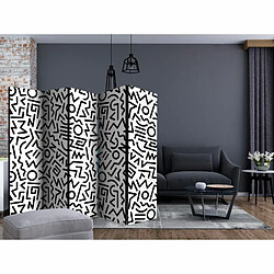 Paris Prix Paravent 5 Volets Black & White Maze 172x225cm