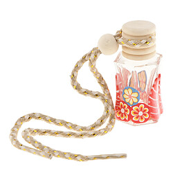 charme rechargeable vide verre bouteille de parfum pendentif voiture suspension décor rouge bouteille de parfum en cristal