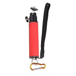 Wewoo Selfie Stick rouge pour appareil photo reflex LED Flash Light Titulaire Éponge Steadicam Monopode tenu à la main avec cardan