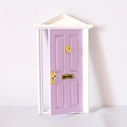 1:12 Dolls House Miniature Steepletop Door En Bois Avec Quincaillerie Violet