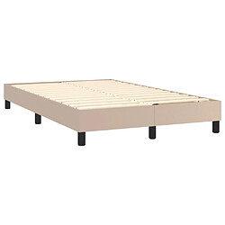 Acheter vidaXL Sommier à lattes de lit avec matelas LED Cappuccino 120x200 cm