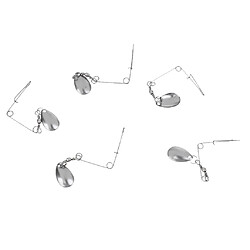 5pcs Spinnerbait Pêche Leurres Durs Acier Inox