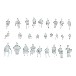 1/25 Personnes Modèle Assis Blanc Mini Figurines Train Park Street Layout 55mm