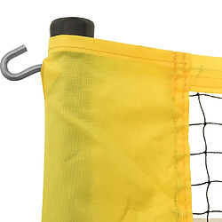 Avis vidaXL Filet de badminton jaune et noir 600x155 cm tissu PE