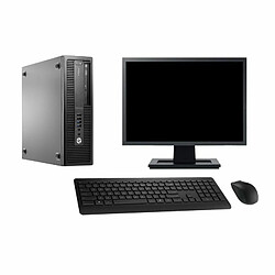 PC HP EliteDesk 800 G2 SFF Ecran 19" i7-6700 RAM 8Go SSD 240Go Windows 10 Wifi - Occasion